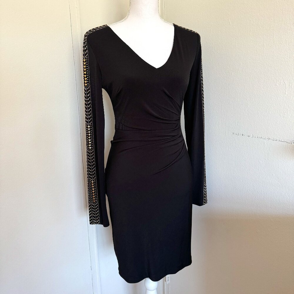 Guess-Beatifull Black Cocktail Dress Long Sleeves